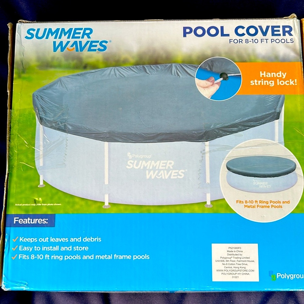 Summer Waves Pool Cover fits size 8-10 foot Above the Ground Pool
